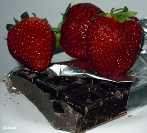 fresas con chocolate
