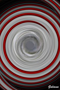 Espiral en grises y rojos